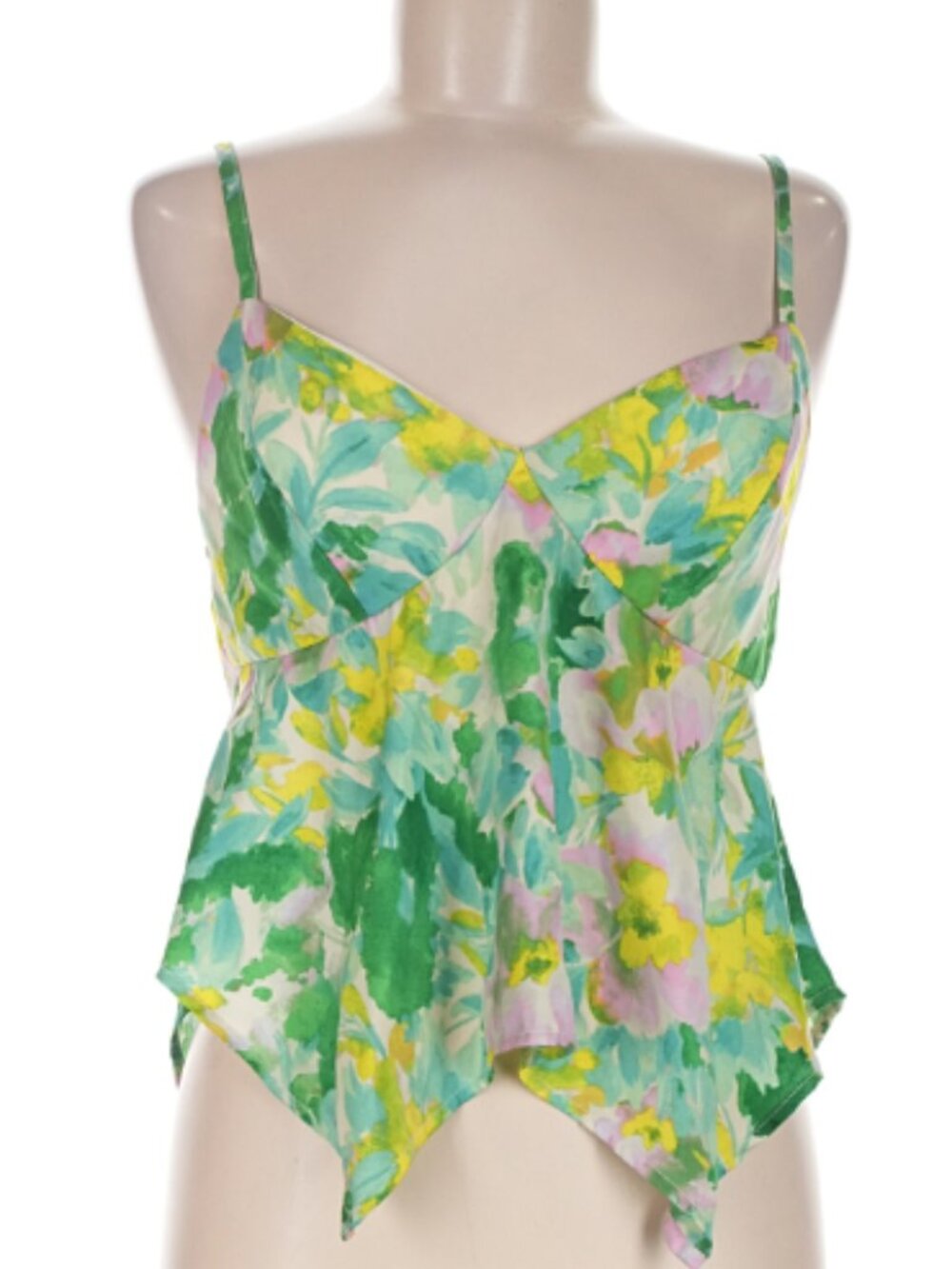 NEW - Wild Fable Green Floral Tank - M